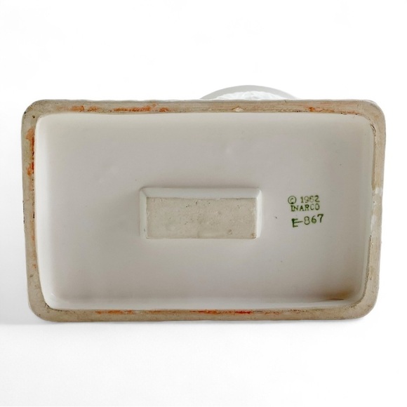 Vintage 1962 INARCO Cupid Doves Romantic Ivory Ceramic Vase/Planter E-867​ - Picture 6 of 6